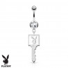 Piercing nombril clé Playboy cz claire