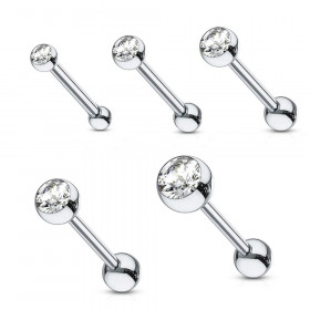 Barbell langue strass acier chirurgical