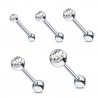 Barbell langue strass acier chirurgical