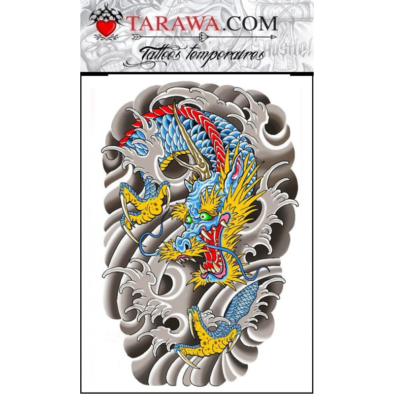 Tatouage dragon japonais grand format