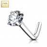 Piercing nez or blanc Cristal 3mm