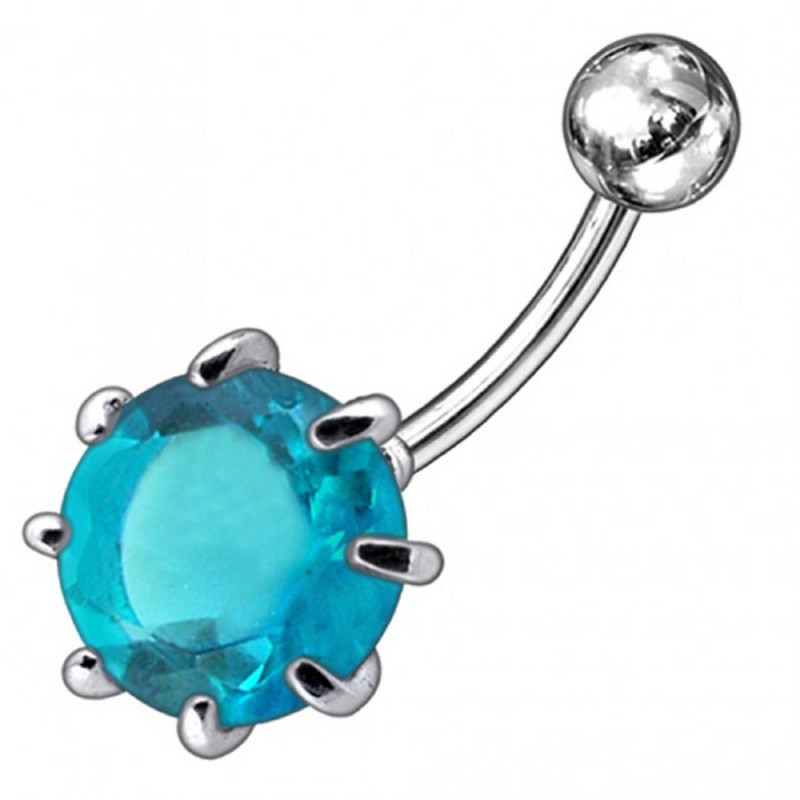Piercing nombril argent 925 cristal turquoise Piercing nombril argent 925 cristal turquoise