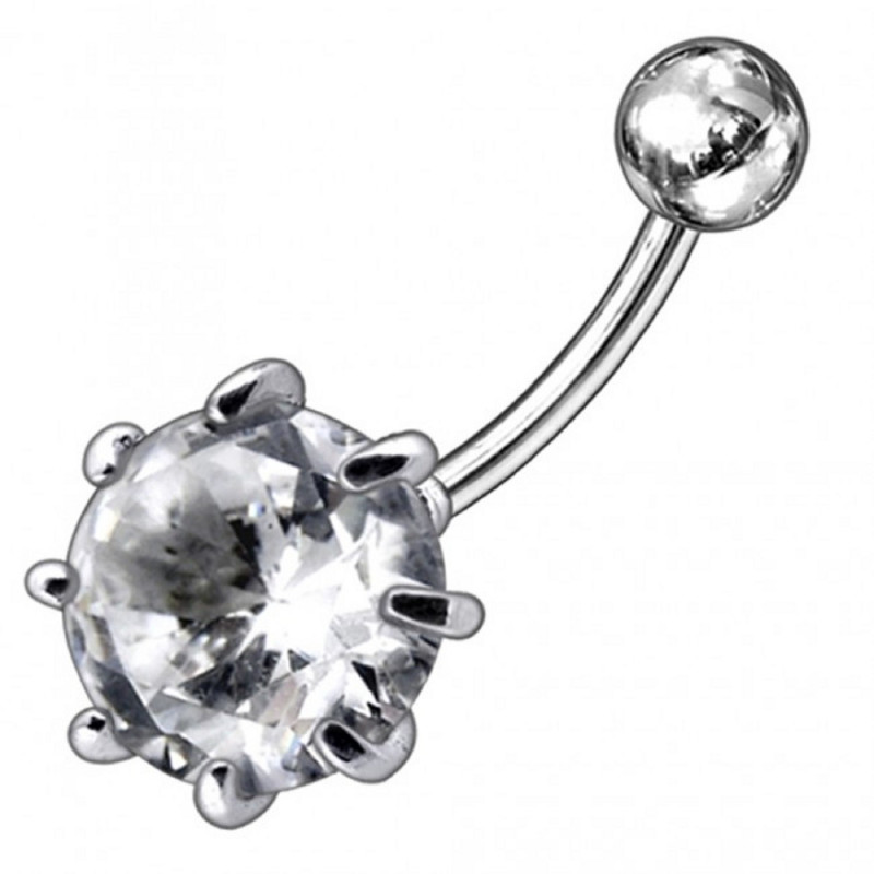 Piercing nombril argent 925 cristal diamant Piercing nombril argent 925 cristal diamant