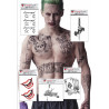 Pack Tatouage éphémère le Joker Suicide Squad pack de 5 tattoo décalcomanie au format A6