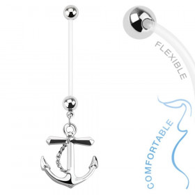 Piercing nombril grossesse ancre marine