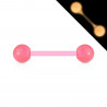 Piercing langue bioflex phosphorescent rose