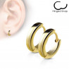 Boucles d'oreille anneaux doré 2.5