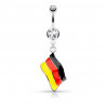 Piercing nombril drapeau de l’Allemagne