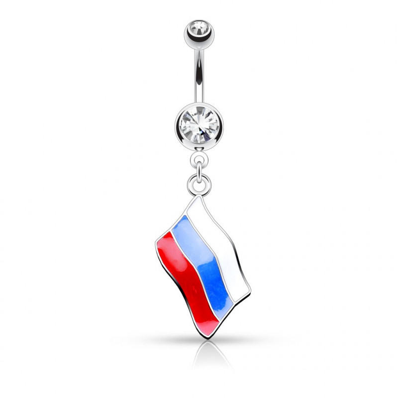 Piercing nombril drapeau de le Russie