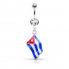 Piercing nombril drapeau de Cubas