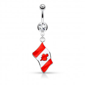 Piercing nombril drapeau du Canada