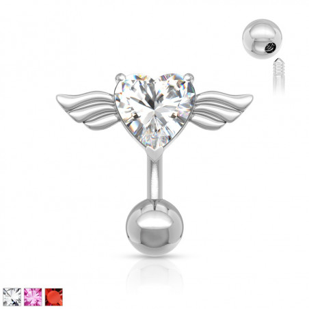 Piercing nombril aile d'Ange inversé