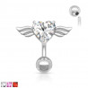 Piercing nombril aile d'Ange inversé