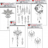 Pack Tatouage temporaire Mandala format A6 cinq planches