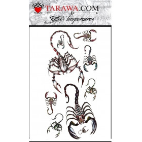 Tatouages autocollants Scorpion pour enfant