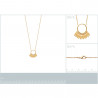 Collier chaine pour femme en plaqué or avec anneau et pendants