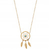 collier chainette pendentif attrape rêve en plaqué or