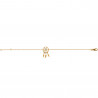 Bracelet chainette pour femme en plaqué or Attrape rêve 18cm