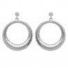 Boucles d'oreilles femme anneau pendant en Argent 925