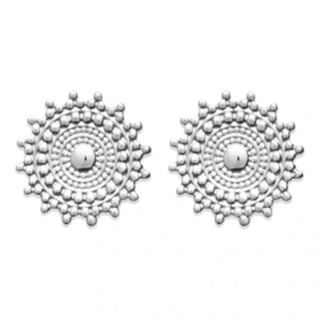 Paire de Boucles d'oreilles rondes en Argent 925