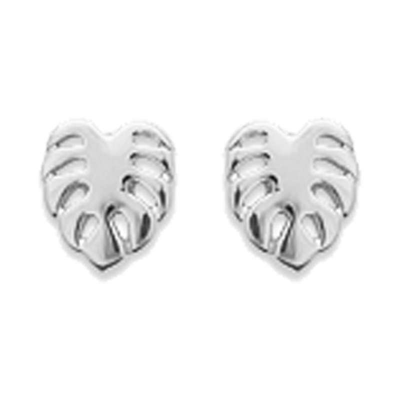 Paire de Boucles d'oreilles en Argent 925 feuilles