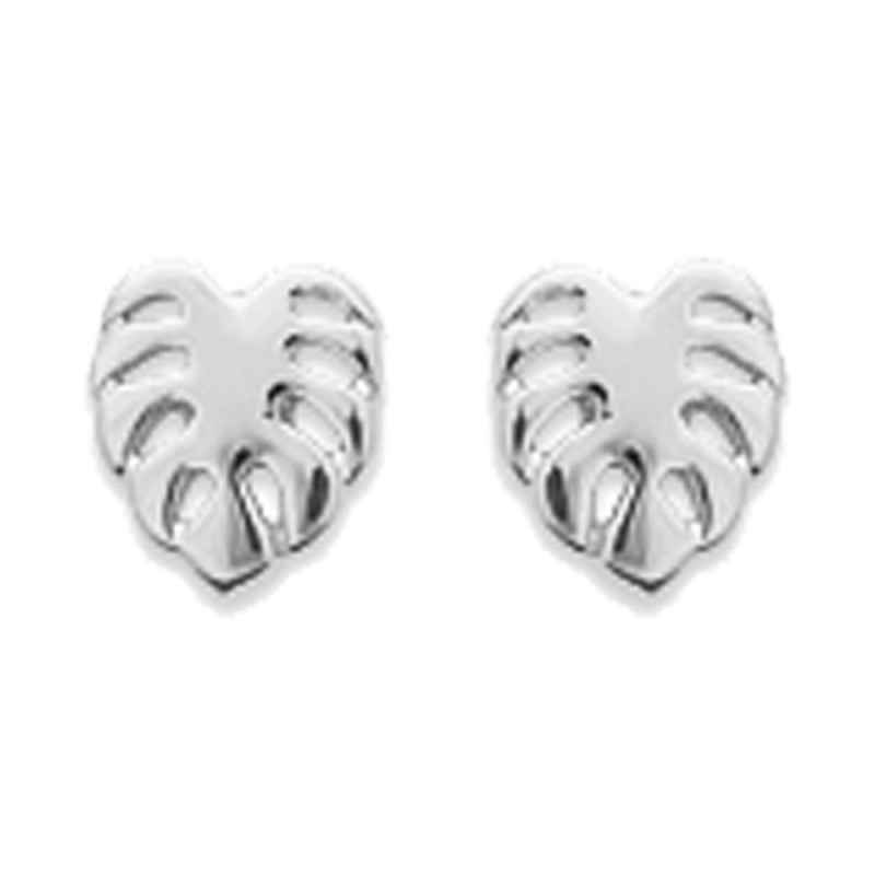 Paire de Boucles d'oreilles en Argent 925 feuilles