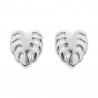 Paire de Boucles d'oreilles en Argent 925 feuilles