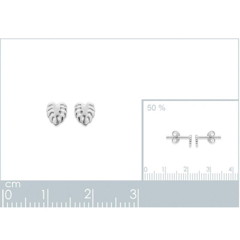 Boucles D'oreilles Argent 925 Feuilles Stylisées - Fermoir Clips, Occasion, Poinçonné