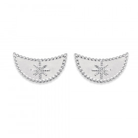 Boucles d'oreilles lune en Argent 925