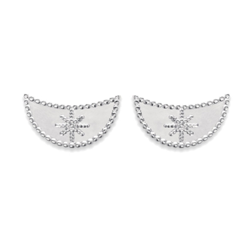Boucles d'oreilles lune en Argent 925