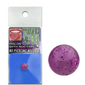 Faux piercing langue phosphorescent Violet