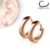 Boucles d'oreille anneaux 2.5 couleur or rose