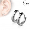 Boucles d'oreille petite créole pour homme et femme 2.5 acier chirurgical