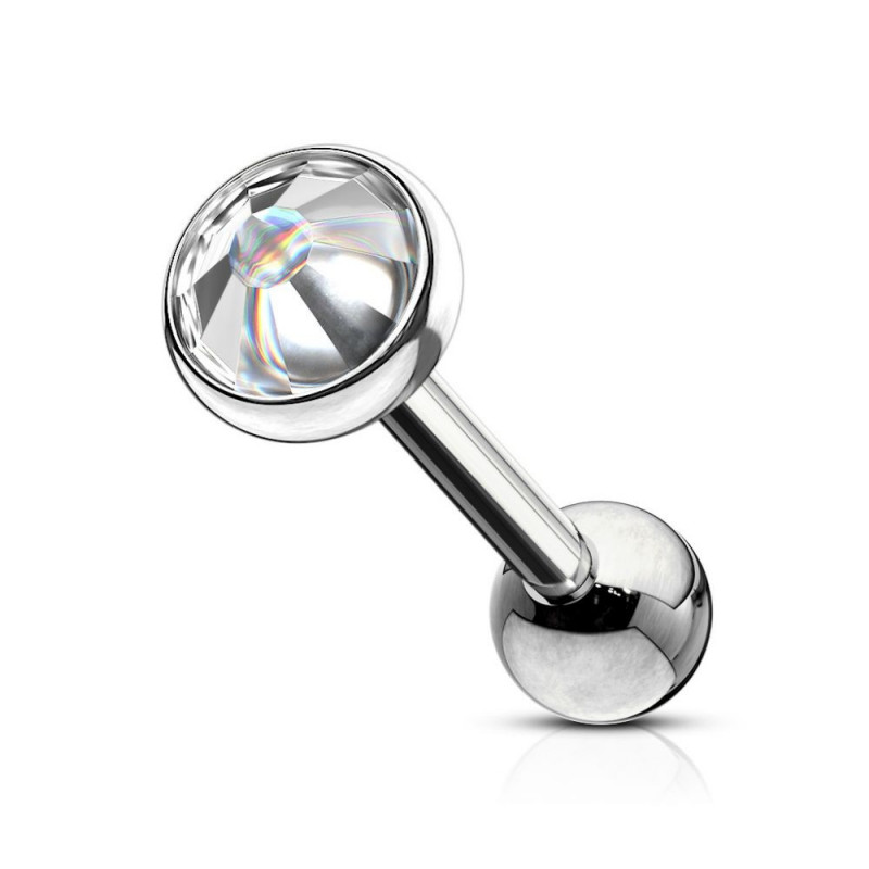 Piercing Oreille strass couleur blanc diamant Piercing Oreille strass couleur blanc diamant