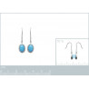 Boucles d'oreilles en Argent 925, avec cabochon turquoise