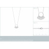 Collier en Argent 925 avec pendentif rond et pampilles 45cm