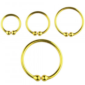 Faux piercing anneau plaqué or