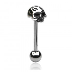 Piercing langue skull couleur noir