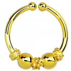 Faux piercing anneau doré motif Balinais