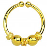 Faux piercing anneau doré motif Balinais