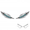 Boucles d'oreilles Plume en Argent 925