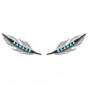 Boucles d'oreilles motif Plume en Argent 925