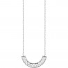 Collier en Argent 925 pendentif demi cercle 45cm