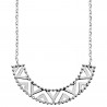 Collier femme ethnique en Argent 925 pendentif demi cercle 45cm