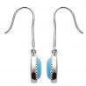 Boucles d'oreilles femme pierre turquoise en Argent 925