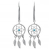 Boucles d'oreilles femme attrape rêves en Argent 925