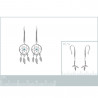 belle Boucles d'oreilles femme attrape rêves en Argent 925