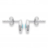 Boucles d'oreilles femme en Argent avec perle turquoise