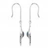 Paire de Boucles d'oreilles ethnique rondes pour femme en Argent 925