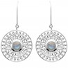 belle Paire de Boucles d'oreilles ethnique rondes pour femme en Argent 925